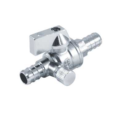 Pex to Pex 1/4 Turn Supply Stop Straight Valve with Drain